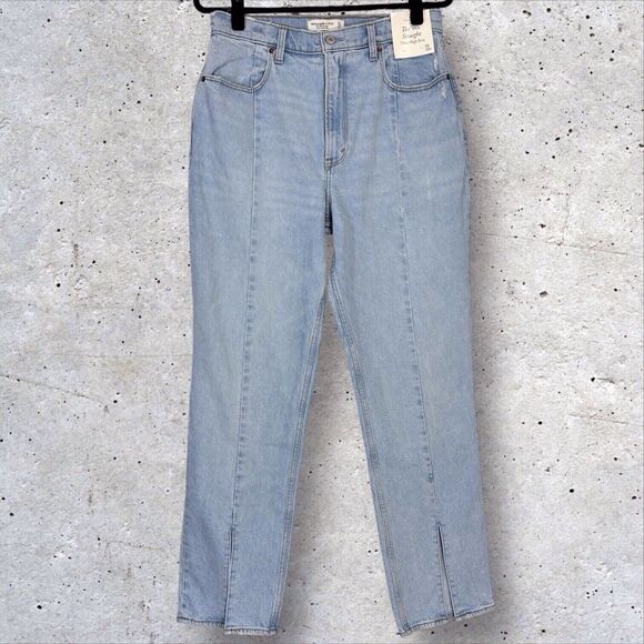Abercrombie & Fitch Denim - Abercrombie Fitch '90s Straight Jeans Womens 31x32 12R Blue Ultra High Rise NWT